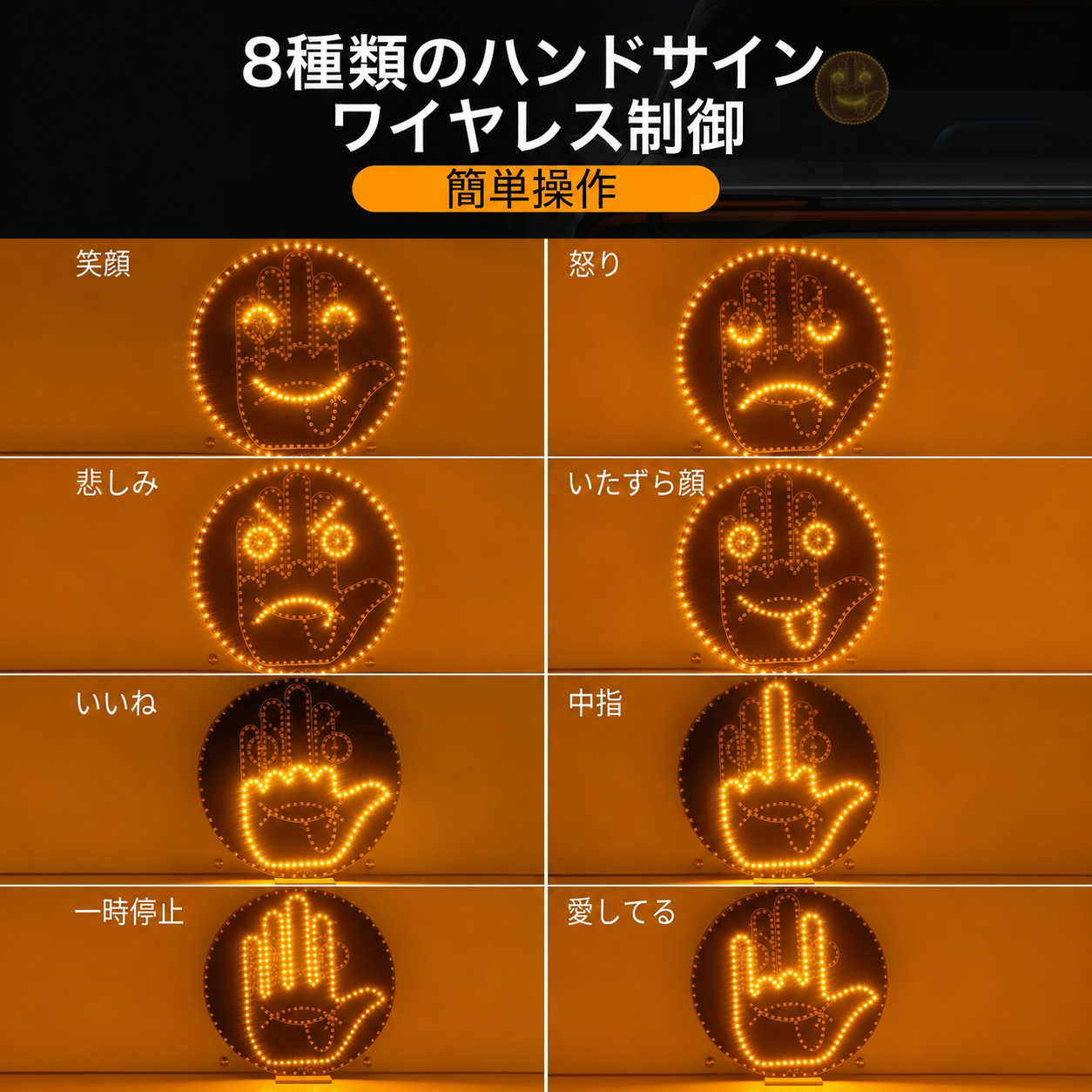Kurubo™ 車用LEDジェスチャーパネル 🚗✨