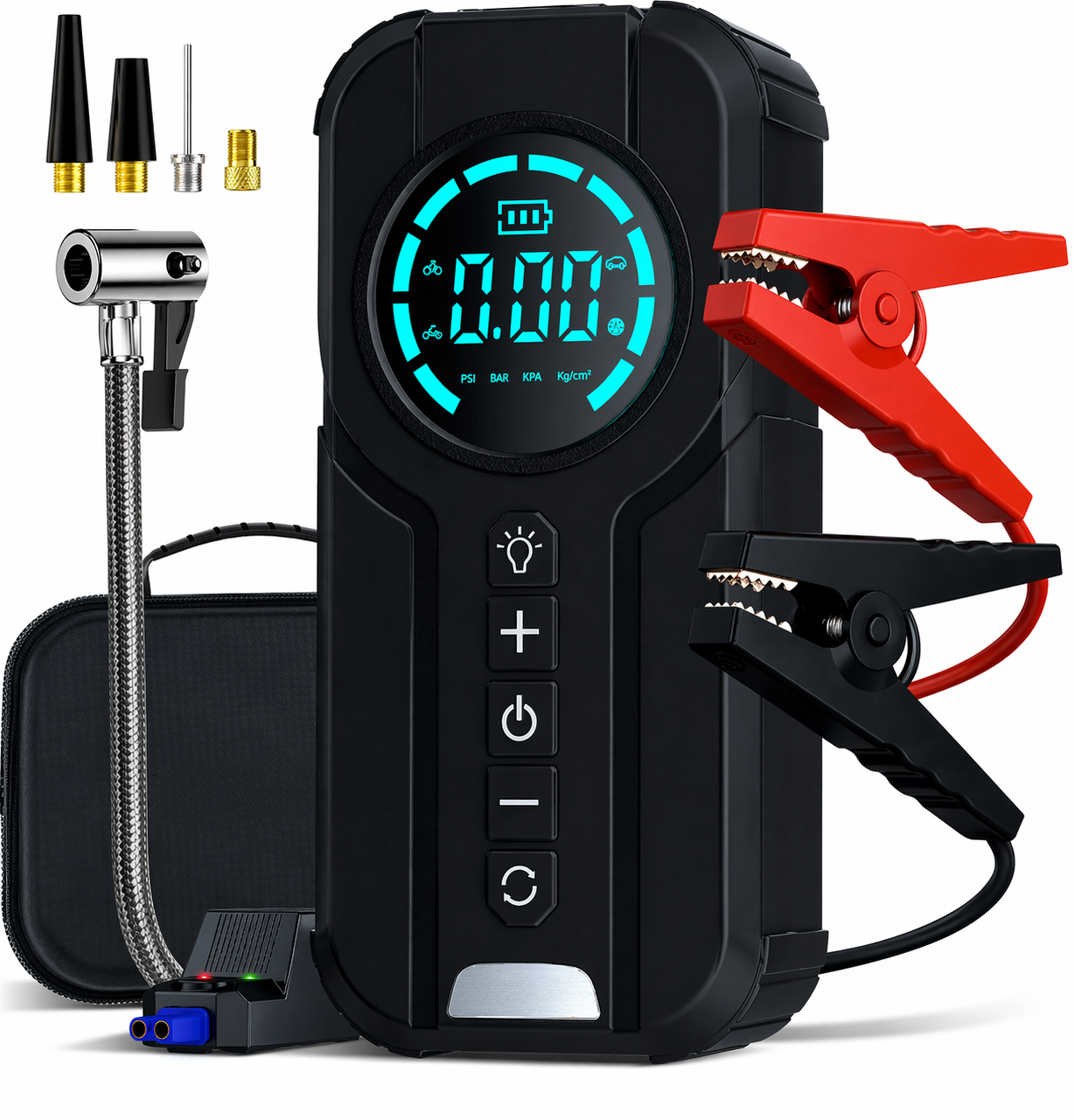 Kurubo™ 12V車対応 ジャンプスターター エアポンプ一体型🚗🔋